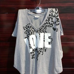 Grey “love” shirt